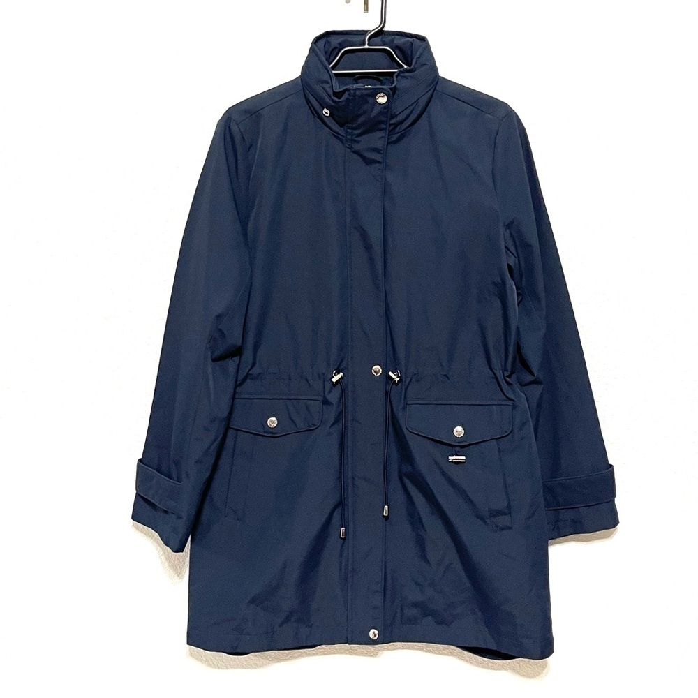 Lauren Ralph Lauren Woman Blue Rain Trench Coat Size S